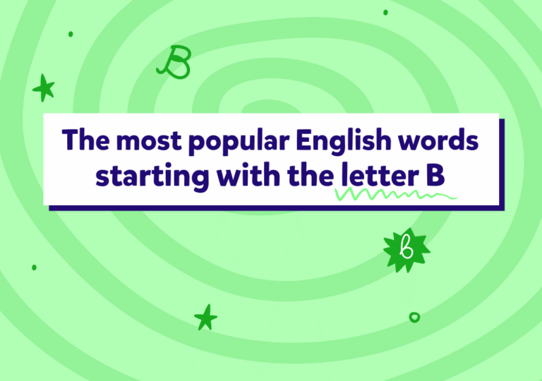 Cele mai populare cuvinte cu B în engleză pentru copii